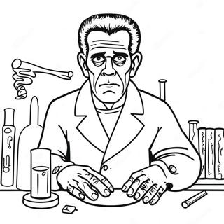 Classic Frankenstein In Lab Coloring Page 1522-1218