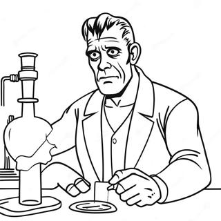 Classic Frankenstein In Lab Coloring Page 1522-1219