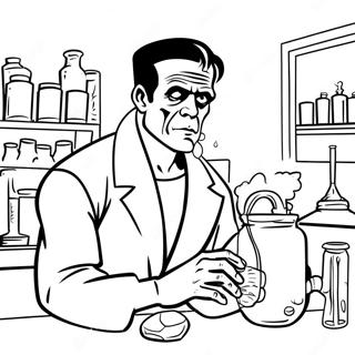 Classic Frankenstein In Lab Coloring Page 1522-1220