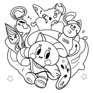 Victorious Characters Coloring Page 15250-12612