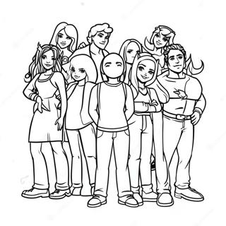 Victorious Characters Coloring Page 15250-12779