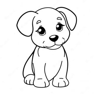 Realistic Cute Puppy Coloring Page 15269-12623