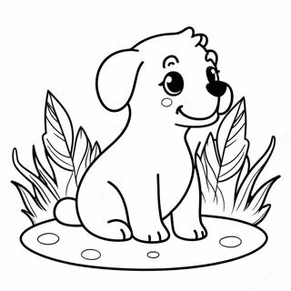 Realistic Cute Puppy Coloring Page 15269-12789