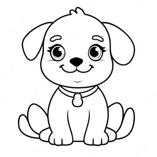 Realistic Cute Puppy Coloring Page 15269-12790