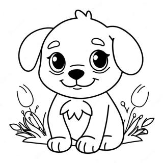 Realistic Cute Puppy Coloring Page 15269-12920