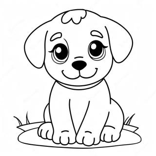 Realistic Cute Puppy Coloring Page 15269-12936