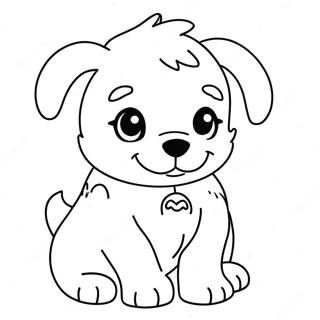 Adorable Fluffy Puppy Coloring Page 15270-12794