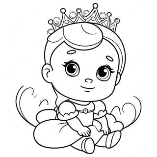 Cute Baby Princess Coloring Page 15299-12957