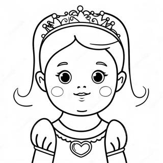 Cute Baby Princess Coloring Page 15299-12960