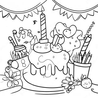 Class Of 2024 Celebration Party Coloring Page 15330-12986