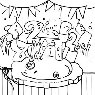 Class Of 2024 Celebration Party Coloring Page 15330-12987