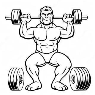 Muscular Man Lifting Weights Coloring Page 15340-12851