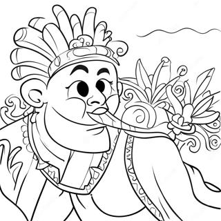 Brazilian Carnival Scene Coloring Page 15350-12857