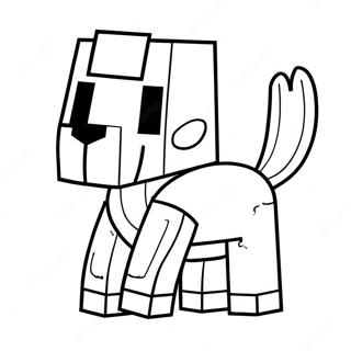 Cute Minecraft Dog Coloring Page 15360-12865