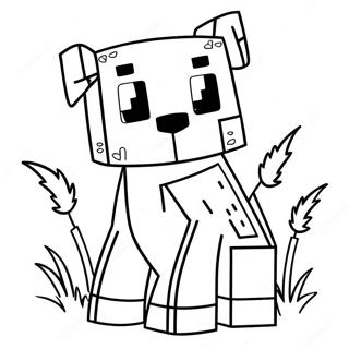 Cute Minecraft Dog Coloring Page 15360-12867