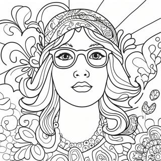 70's Groovy Coloring Pages