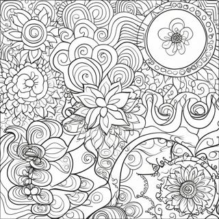 Retro Funky Patterns Coloring Page 15380-12881