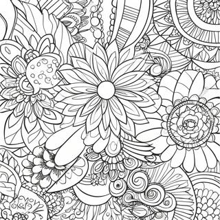 Retro Funky Patterns Coloring Page 15380-12883