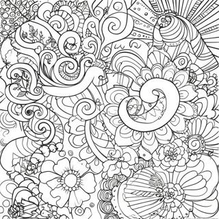 Retro Funky Patterns Coloring Page 15380-13025