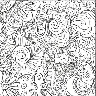 Retro Funky Patterns Coloring Page 15380-13028