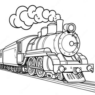 Colorful Steam Train Coloring Page 15410-12913