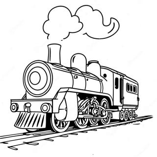 Colorful Steam Train Coloring Page 15410-12915