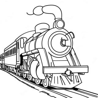 Colorful Steam Train Coloring Page 15410-13058