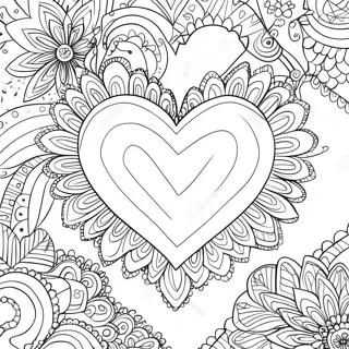 Fancy Heart Coloring Page 1541-1230