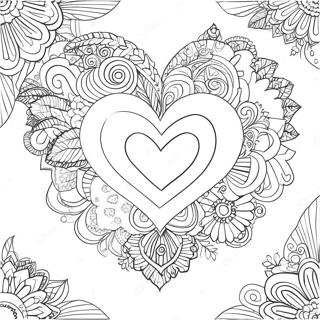 Fancy Heart Coloring Page 1541-1231