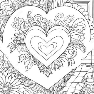 Fancy Heart Coloring Page 1541-1232