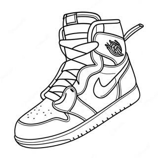 Jordan 1 Coloring Page 15429-13070