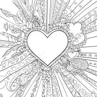 Sparkling Fancy Heart Coloring Page 1542-1233