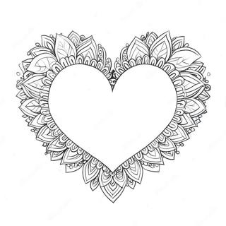 Sparkling Fancy Heart Coloring Page 1542-1234