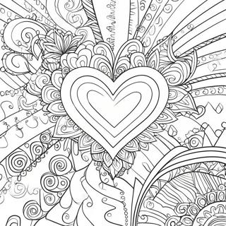 Sparkling Fancy Heart Coloring Page 1542-1235