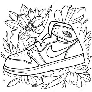 Colorful Jordan 1 Sneakers Coloring Page 15430-13074