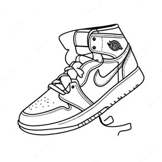 Colorful Jordan 1 Sneakers Coloring Page 15430-13075