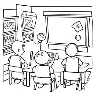 Fun Third Grade Classroom Coloring Page 15440-13082