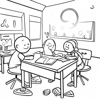 Fun Third Grade Classroom Coloring Page 15440-13084