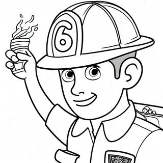 Fireman Sam In Action Coloring Page 15450-13089