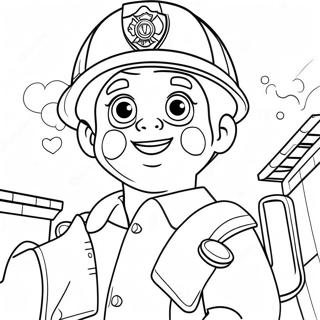 Fireman Sam In Action Coloring Page 15450-13091