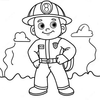 Fireman Sam In Action Coloring Page 15450-13092