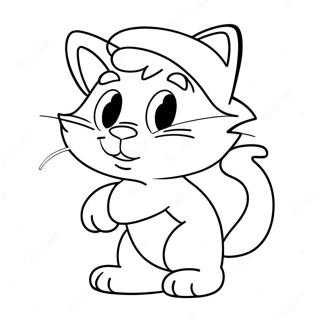 Playful Smurf Cat Coloring Page 15460-13098