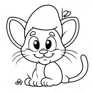 Playful Smurf Cat Coloring Page 15460-13099