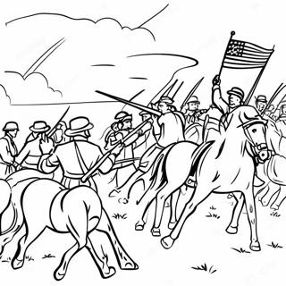 Civil War Battle Scene Coloring Page 15470-13105