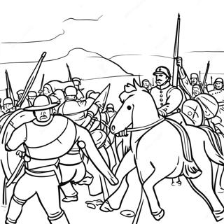 Civil War Battle Scene Coloring Page 15470-13106