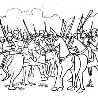 Civil War Battle Scene Coloring Page 15470-13107