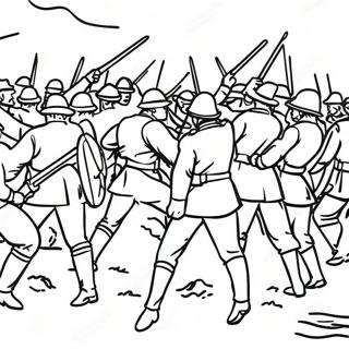 Civil War Battle Scene Coloring Page 15470-13108