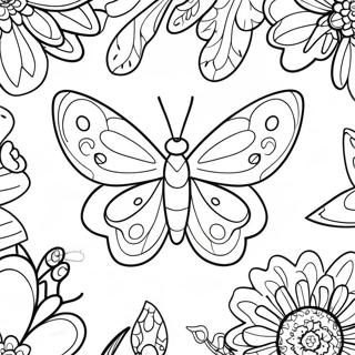 Colorful Butterfly Moth Coloring Page 15480-13113