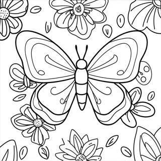 Colorful Butterfly Moth Coloring Page 15480-13114