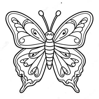 Colorful Butterfly Moth Coloring Page 15480-13115